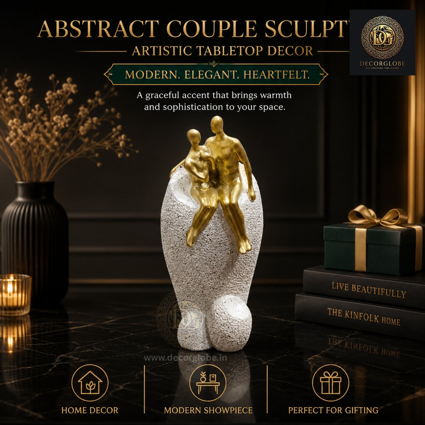 Modern Abstract Couple Figurine Decor