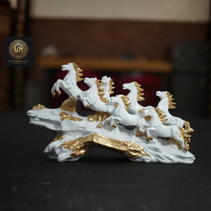 7 Running Horses Sculpture