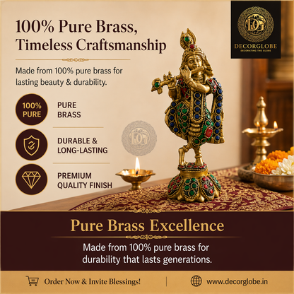 Vibrant Heritage Brass Krishna
