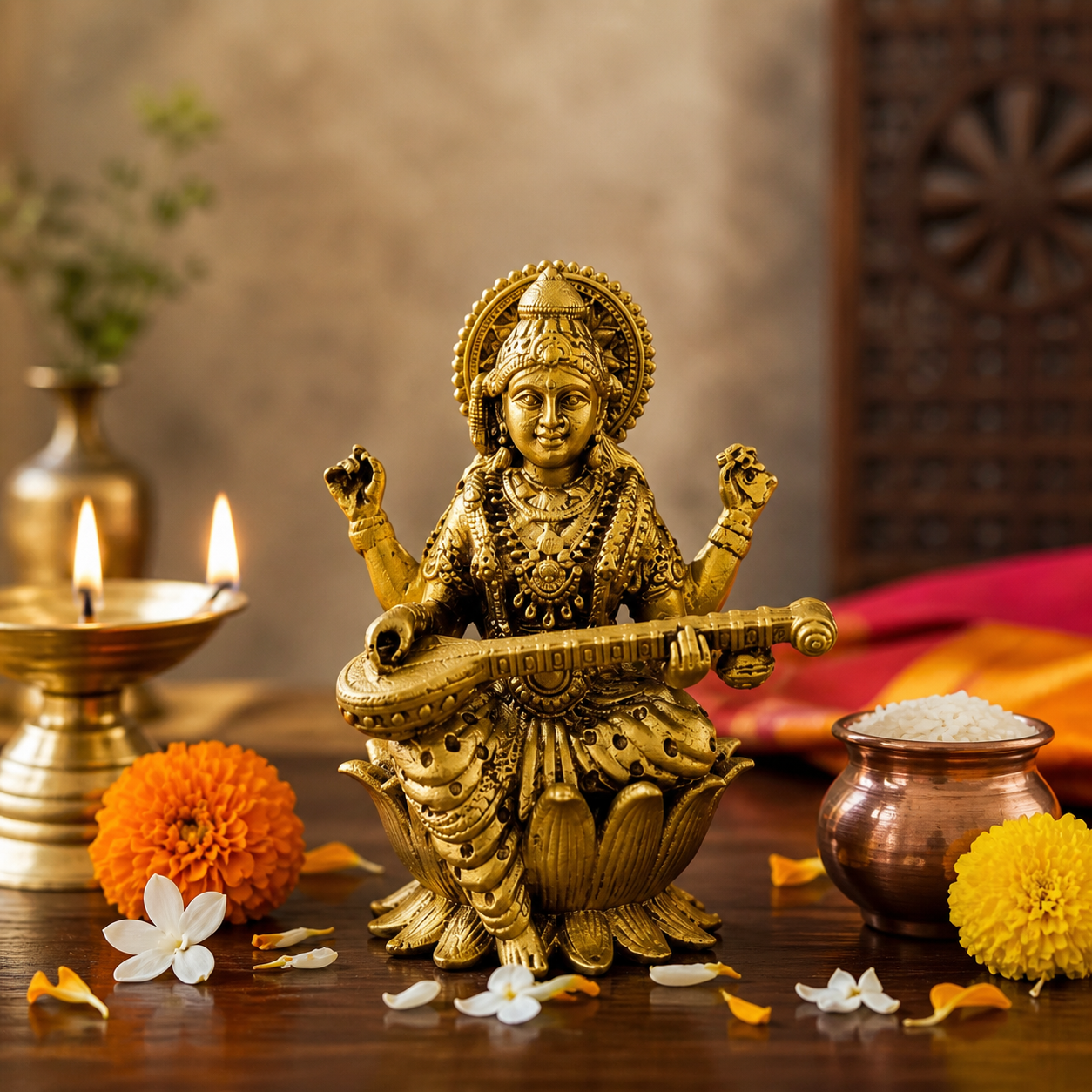 Goddess Saraswati Idol