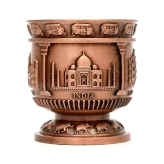 India Heritage Carved Pot