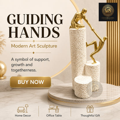 Helping Hands Abstract Sculpture – Symbolic Home & Office Decor Showpiece