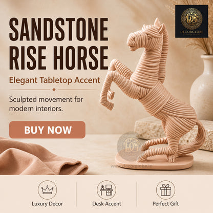 Modern Rising Horse Figurine (Stylish Home Decor Accent)