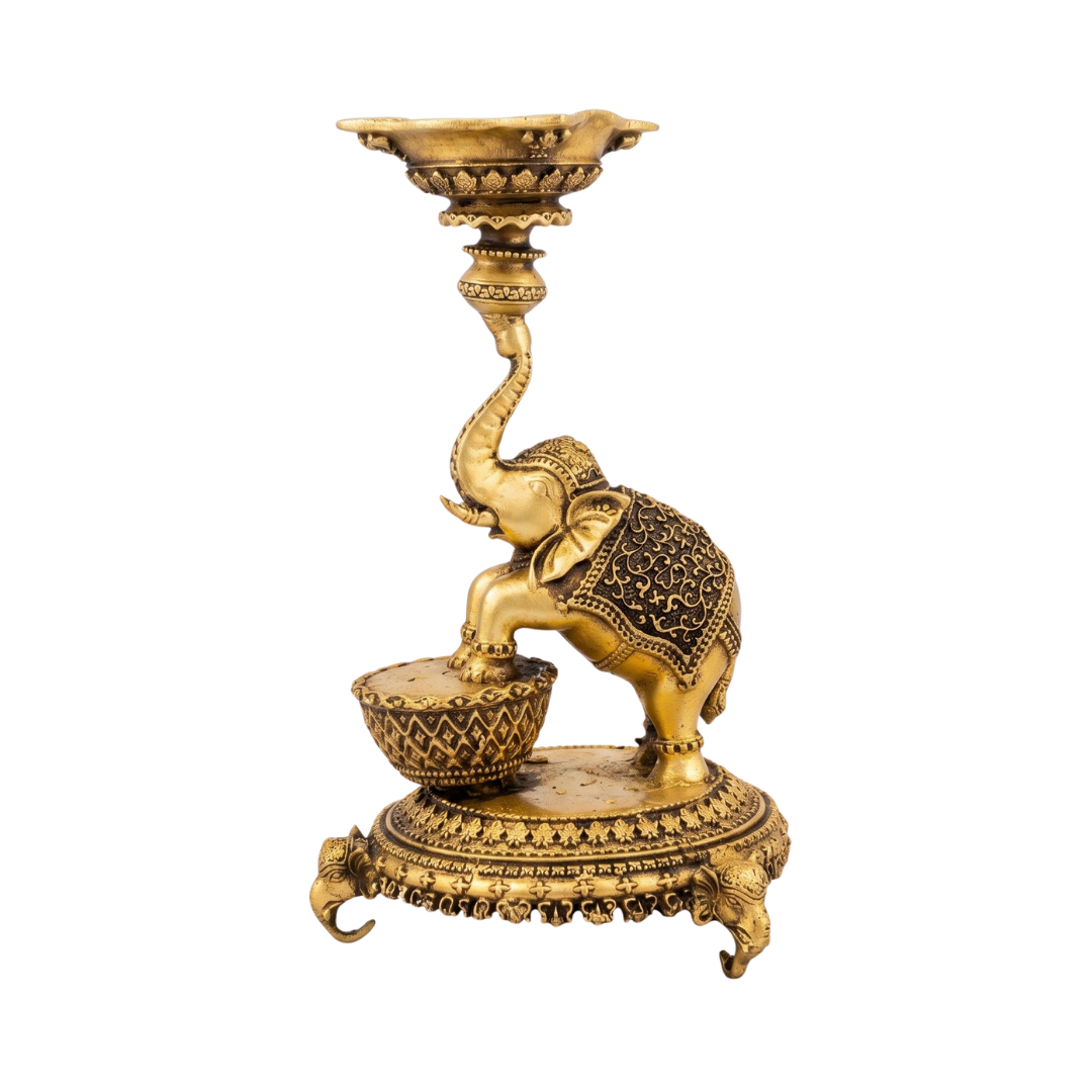 Elephant Diya Stand