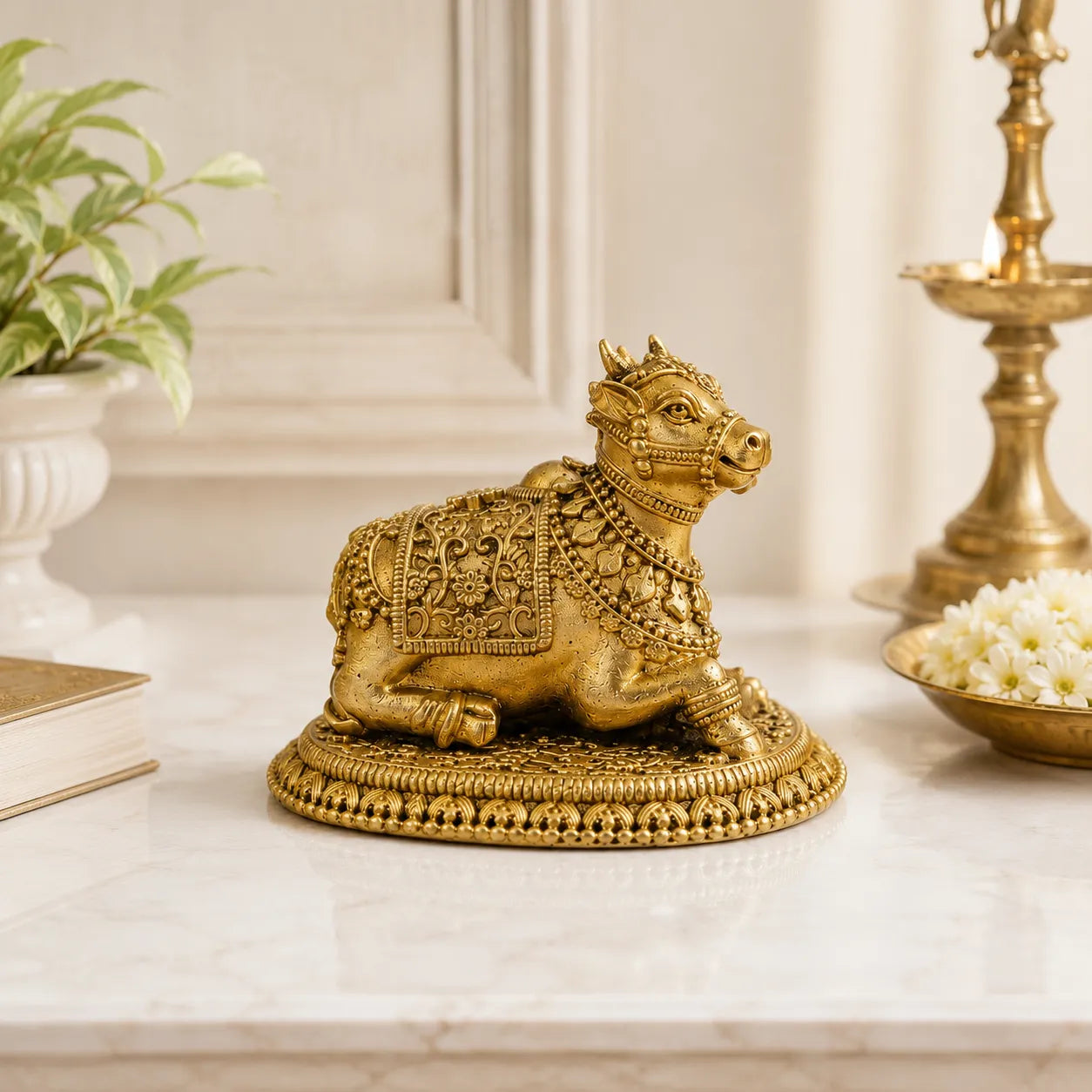 Complete small Brass Nandi Idol 80g