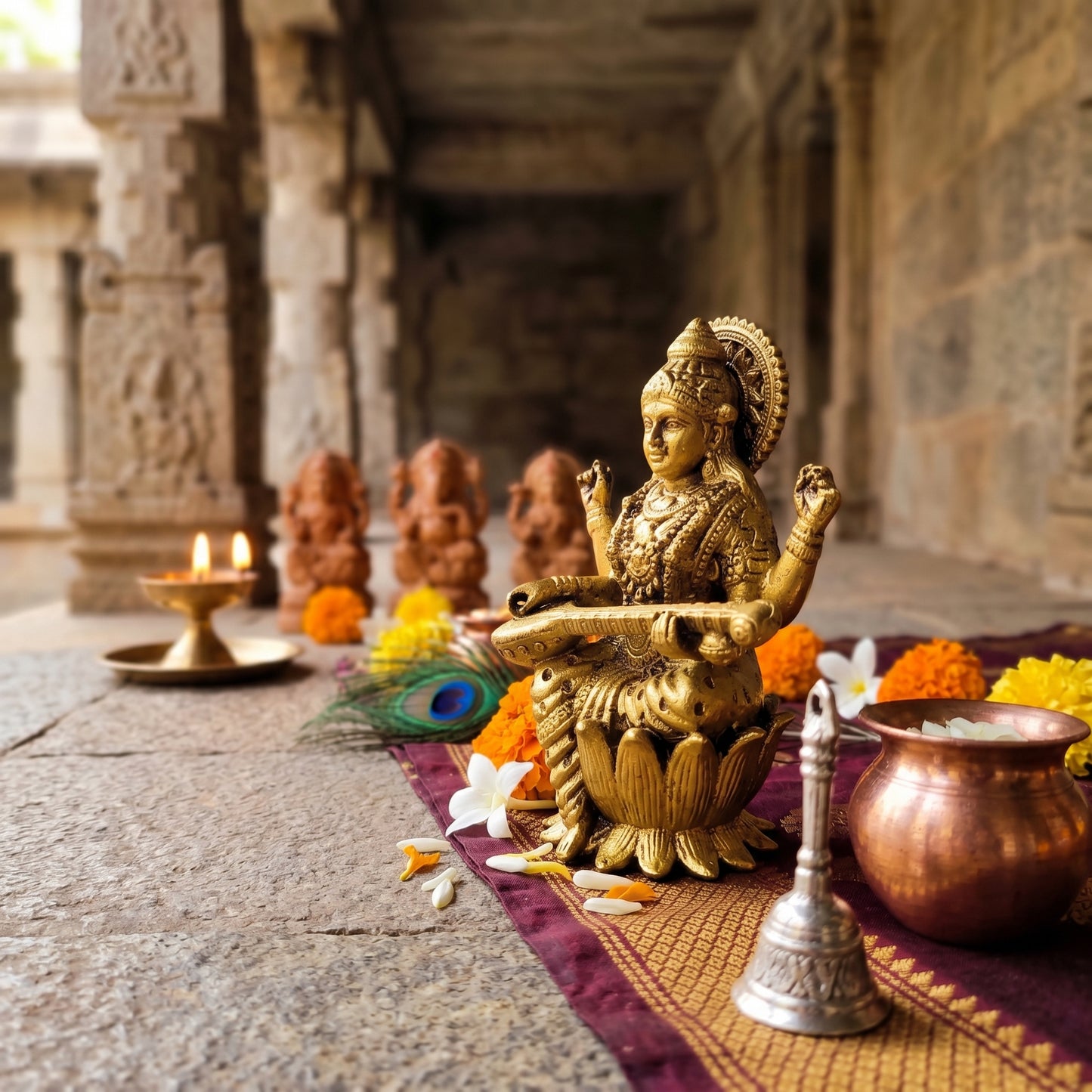 Goddess Saraswati Idol