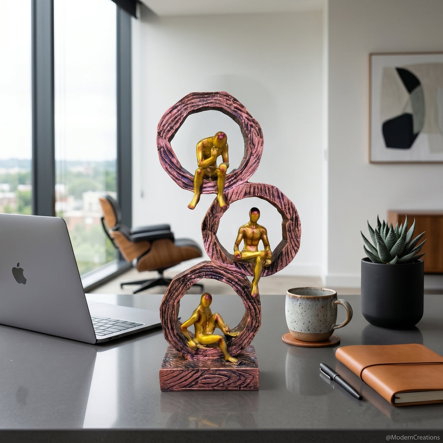 Modern Abstract Human Figurine Sculpture for Living Room – Luxury Resin Table Decor Showpiece | Contemporary Home Accent