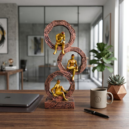 Modern Abstract Human Figurine Sculpture for Living Room – Luxury Resin Table Decor Showpiece | Contemporary Home Accent