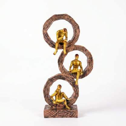 Modern Abstract Human Figurine Sculpture for Living Room – Luxury Resin Table Decor Showpiece | Contemporary Home Accent