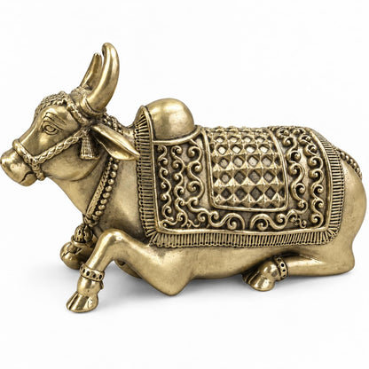 Lord Shiva Nandi idol in pure brass for home mandir, pooja room and temple