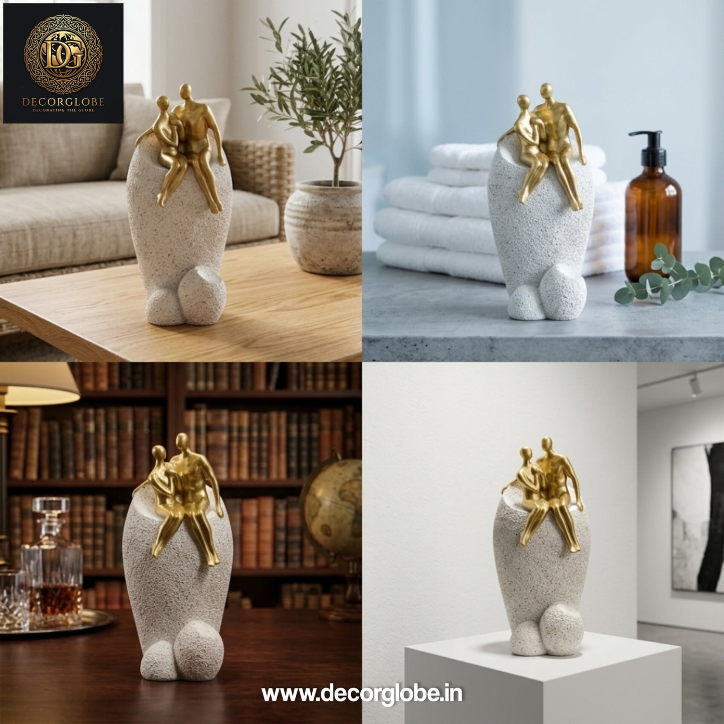 Modern Abstract Couple Figurine Decor