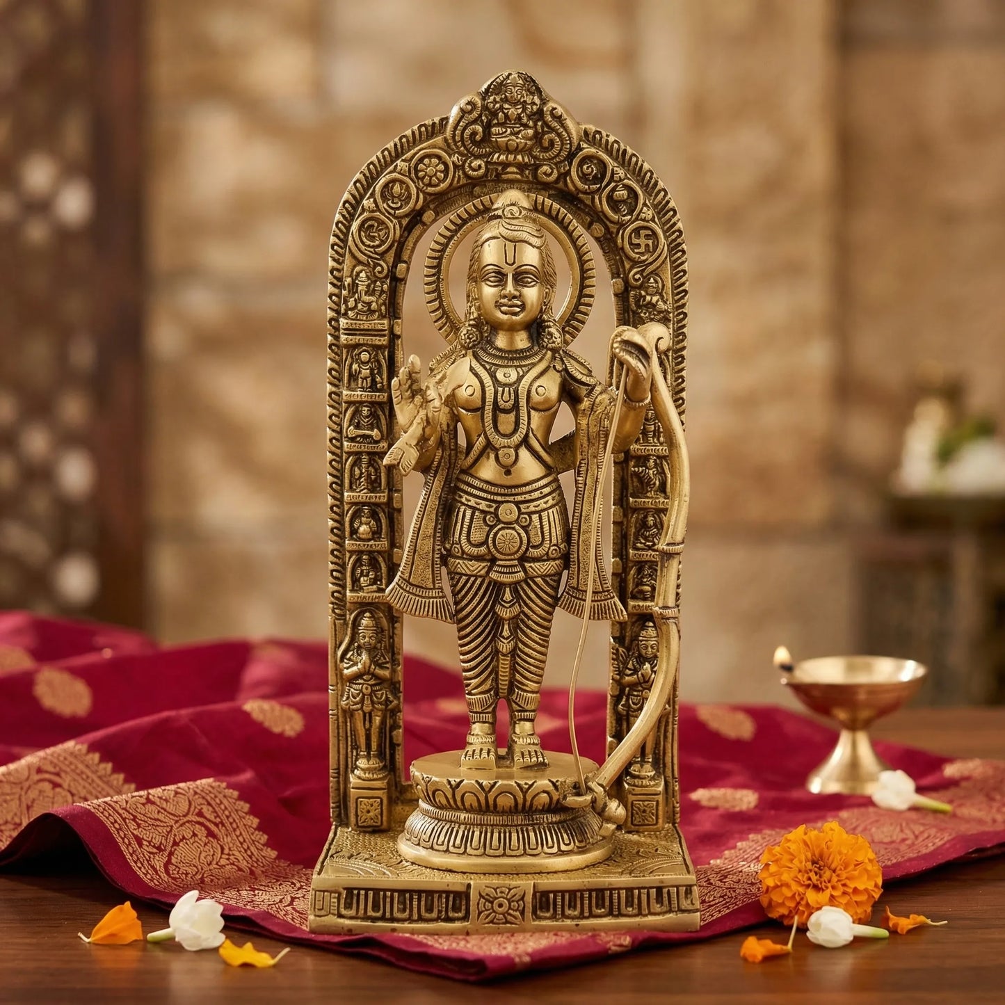 Ram Lalla Brass Idol in child form of Lord Ram for home temple puja