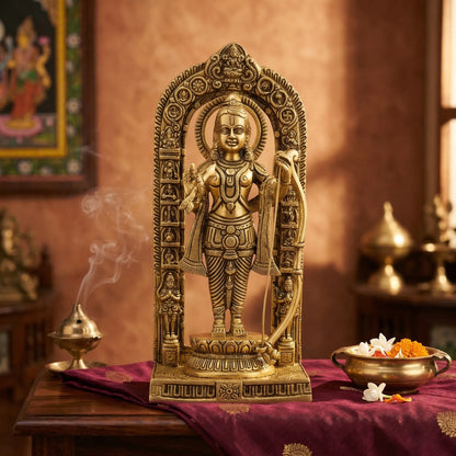 Ram Lalla Brass Idol placed in home temple for blessings