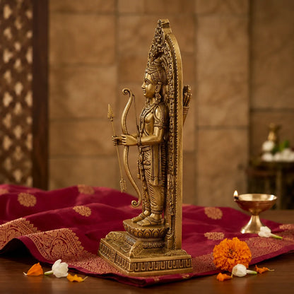 Side view of Ram Lalla Brass Idol - Bal Ram Murti